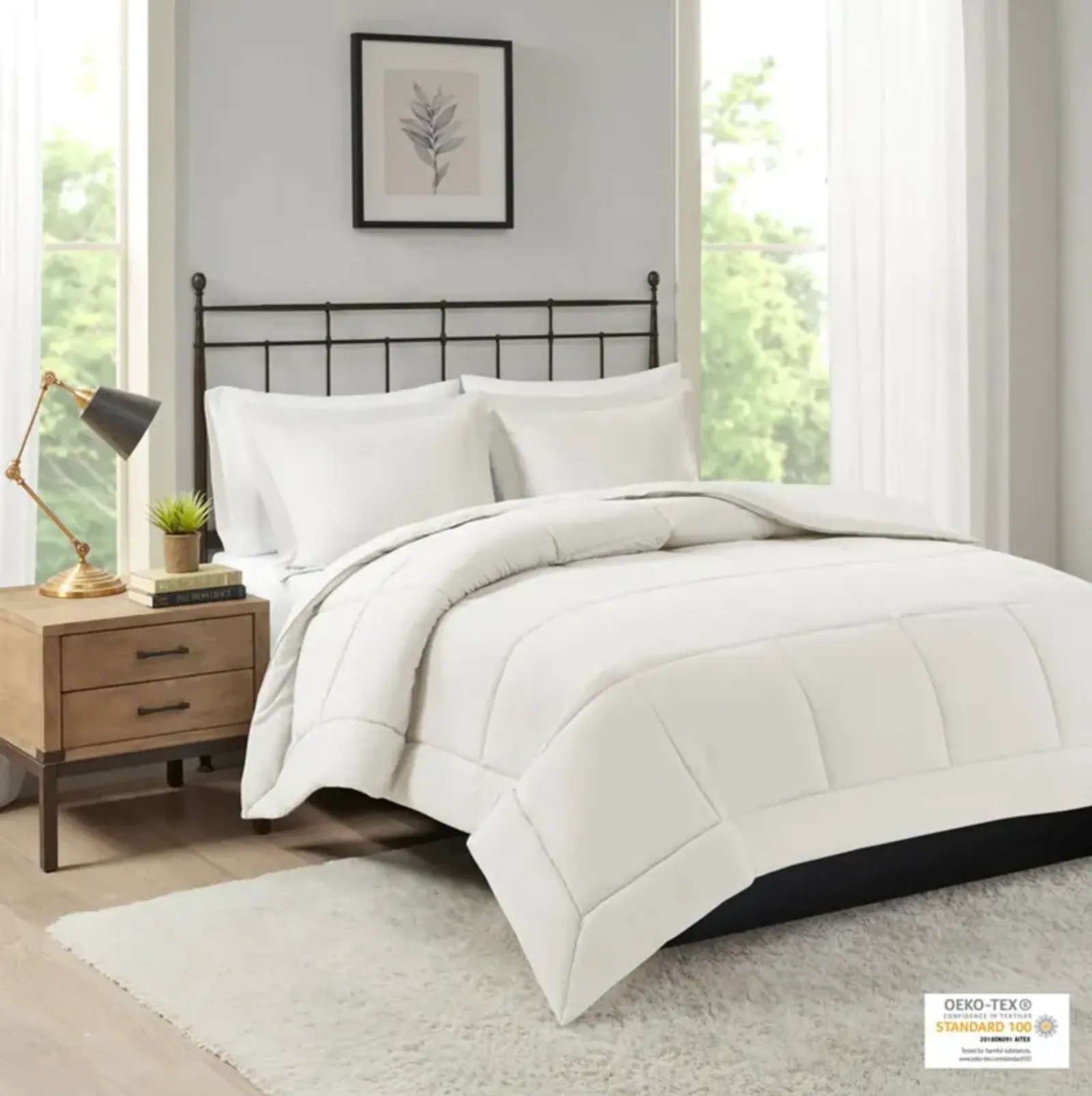 Sarasota Full Queen Comforter Set - Ivory