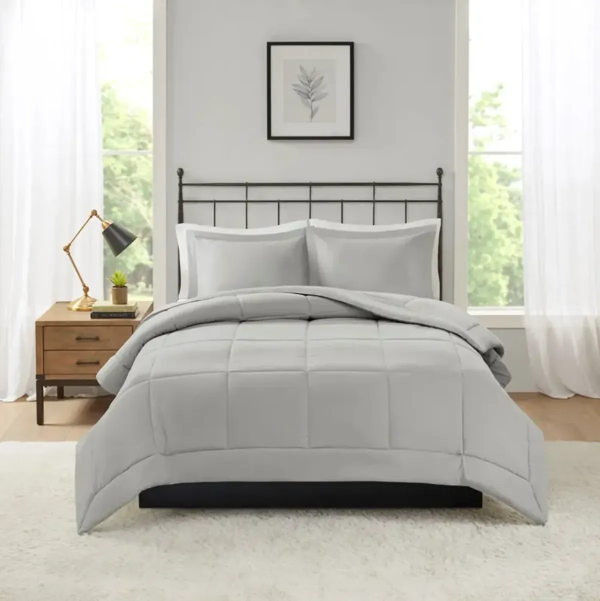 Sarasota King Cal King Comforter Set - Grey