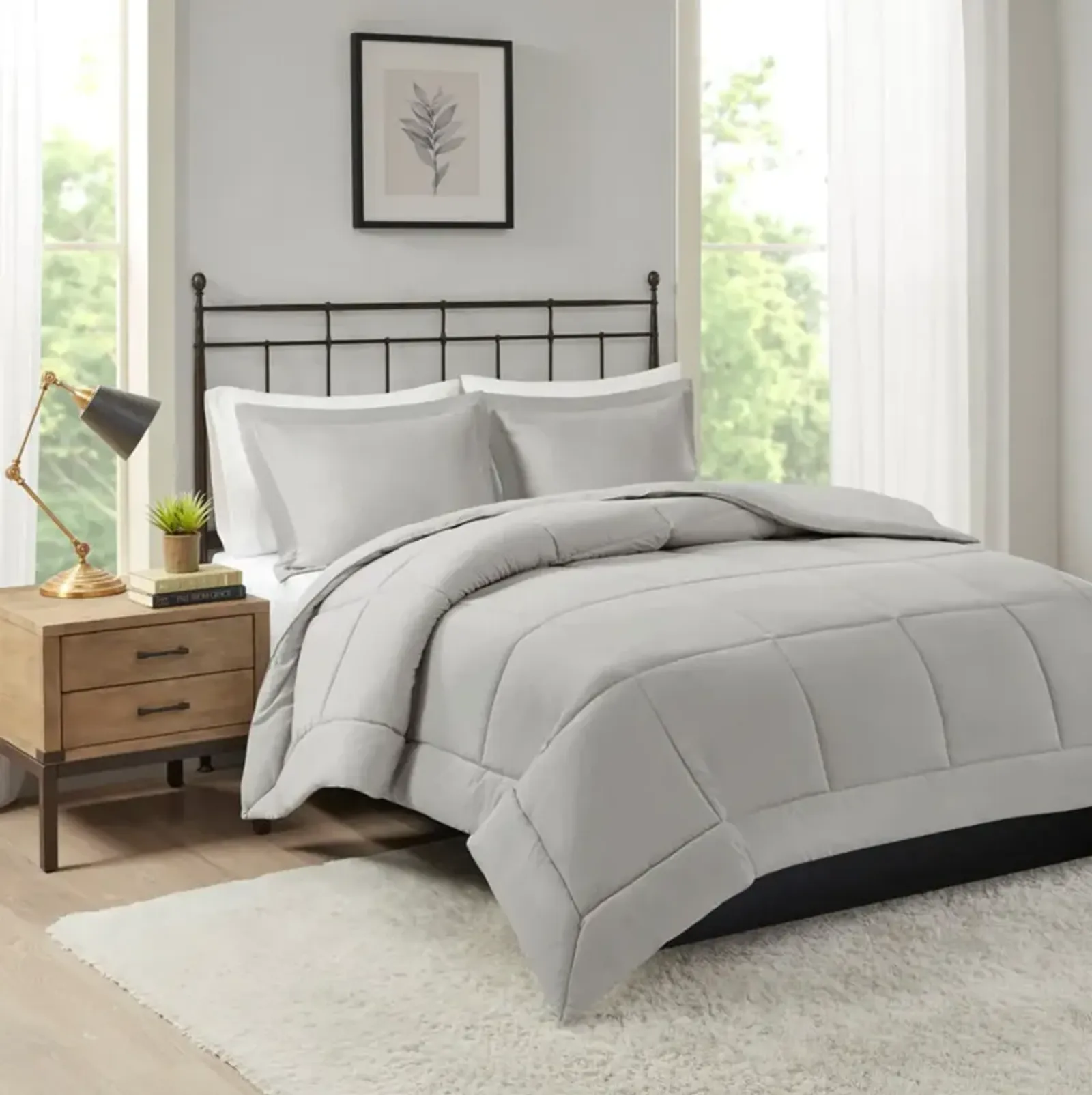 Sarasota King Cal King Comforter Set - Grey