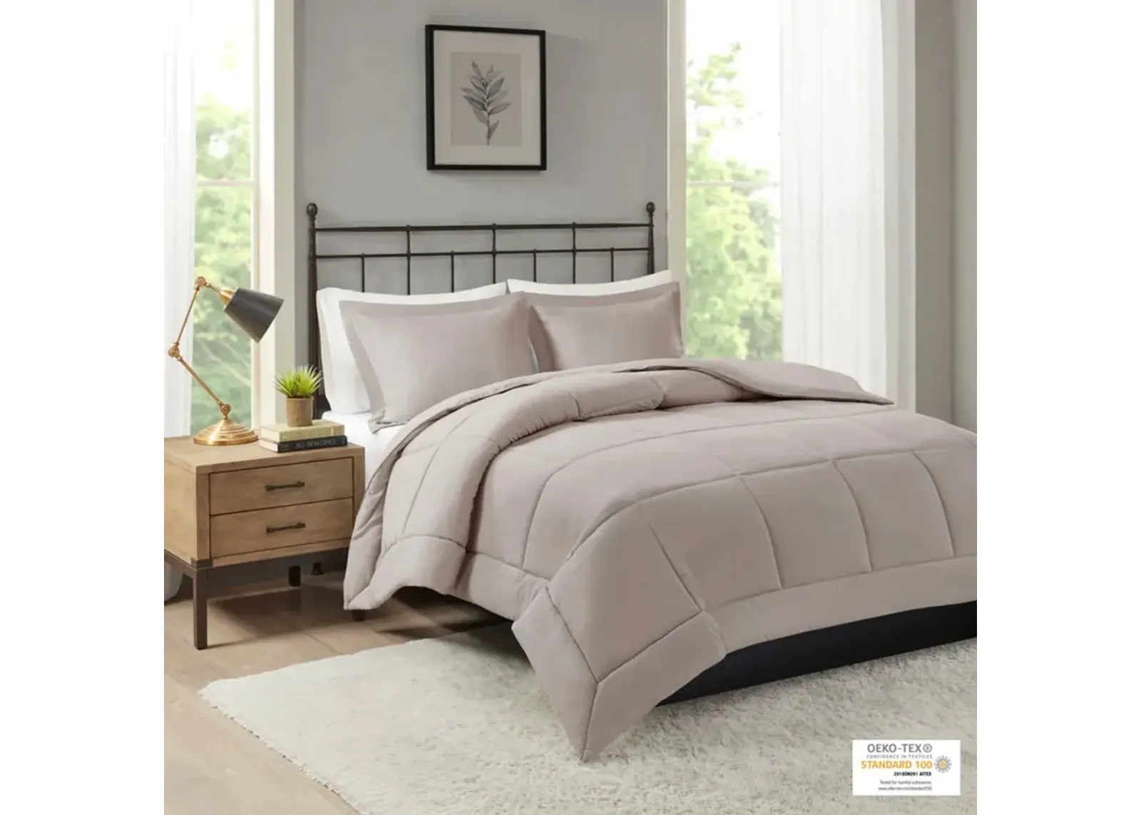 Sarasota King Cal King Comforter Set - Taupe