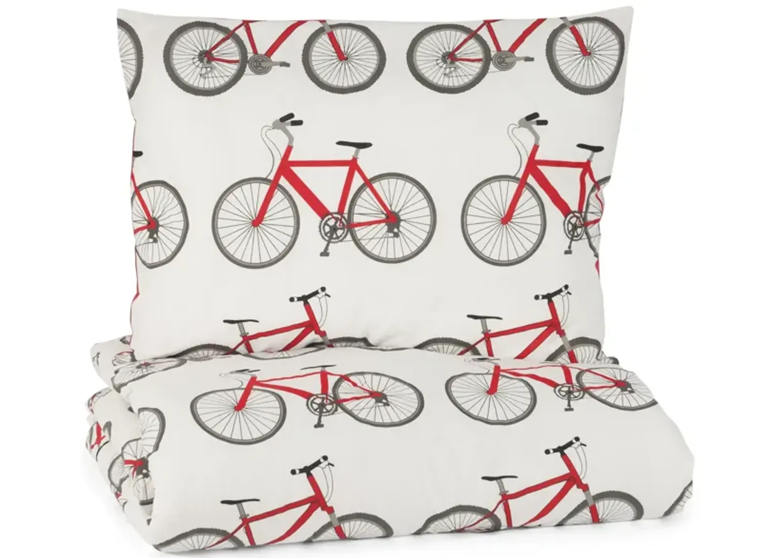 Red Bicycle Twin Comforter Set