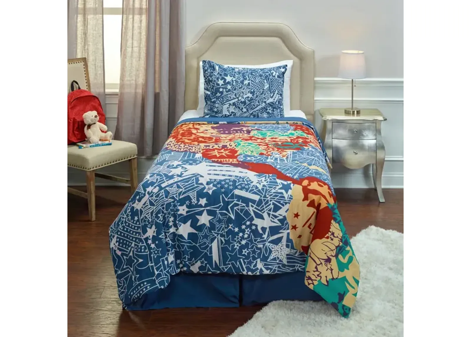 Travel Blue Twin Comforter Set