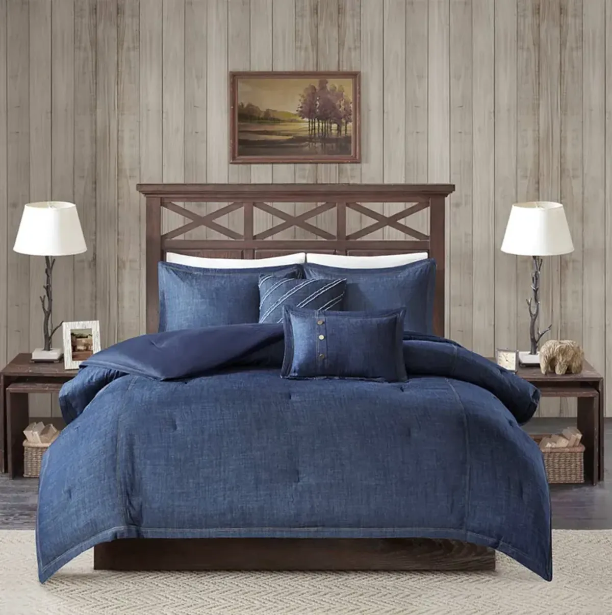 Perry Denim Twin Comforter Set