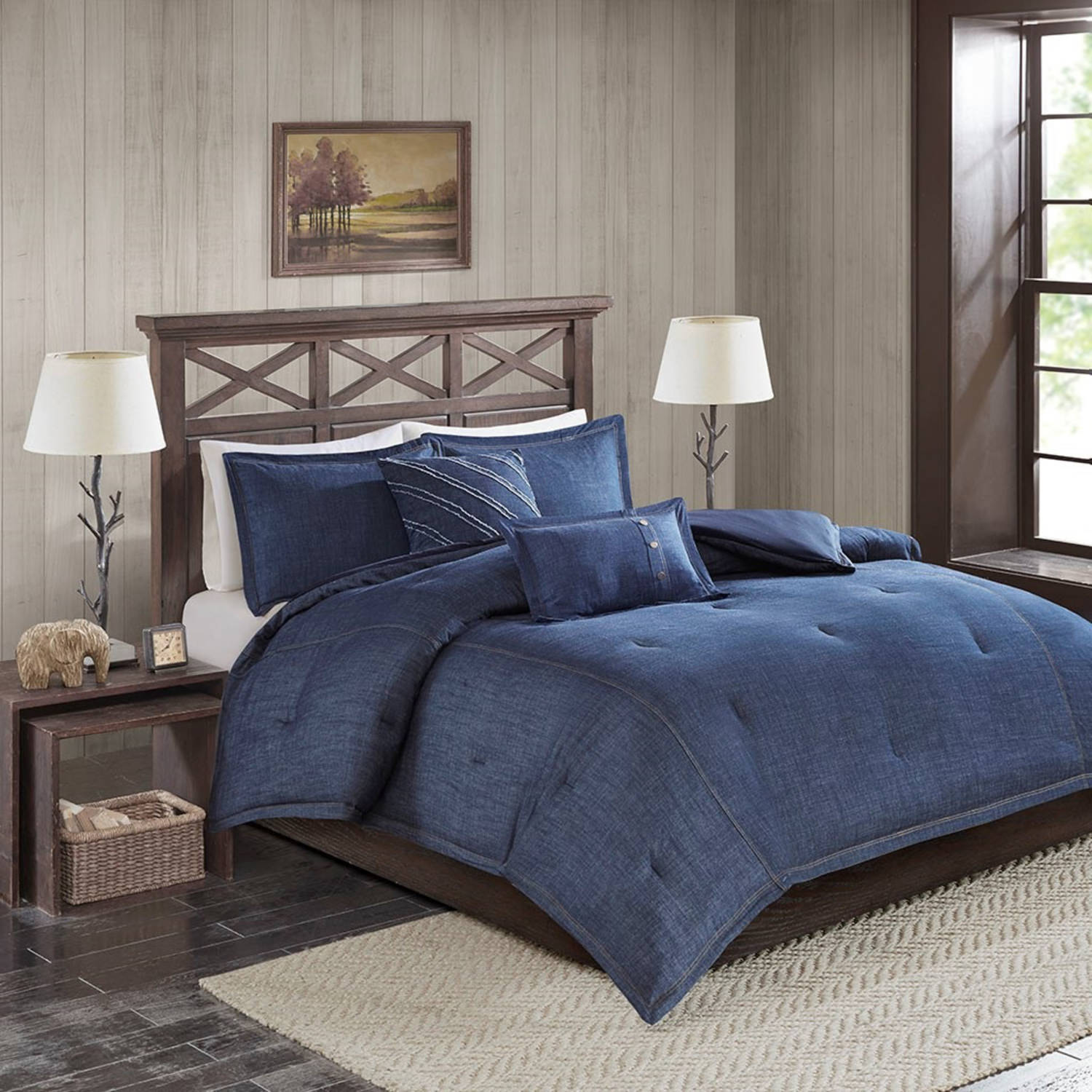 Perry Denim Twin Comforter Set