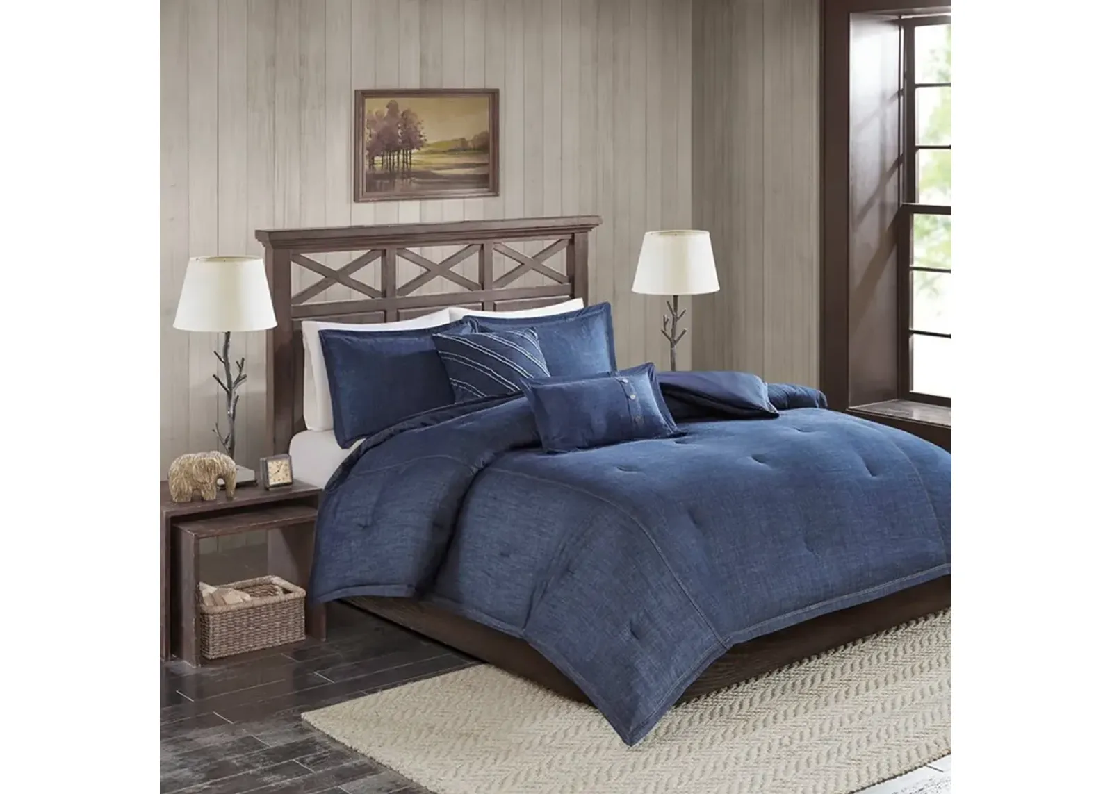 Perry Denim Twin Comforter Set