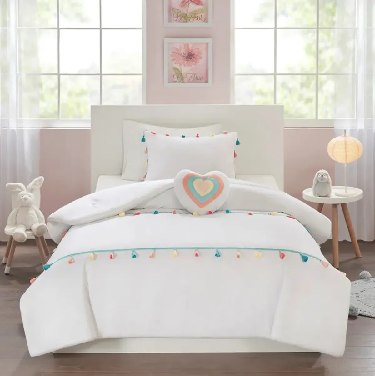 Tina Heart 3 Piece Comforter Set