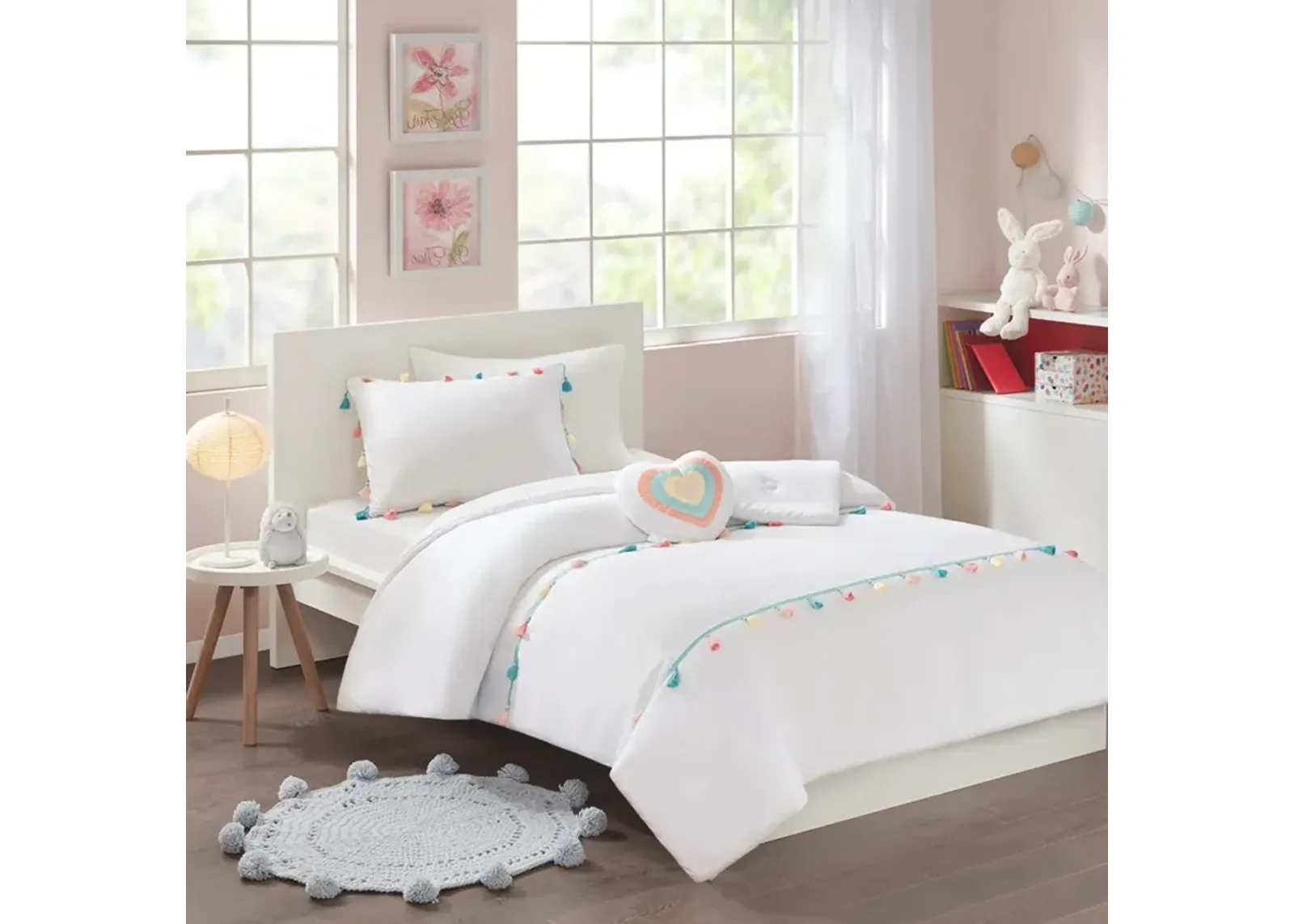 Tina Heart 3 Piece Comforter Set