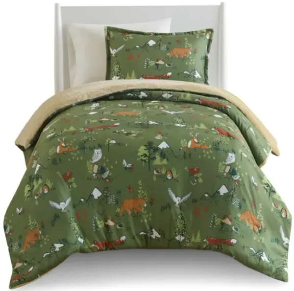 Heath Forest Animals Twin Bedding Set