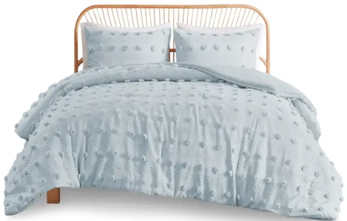 Lucy Clip Jacquard Full Queen Bedding Set