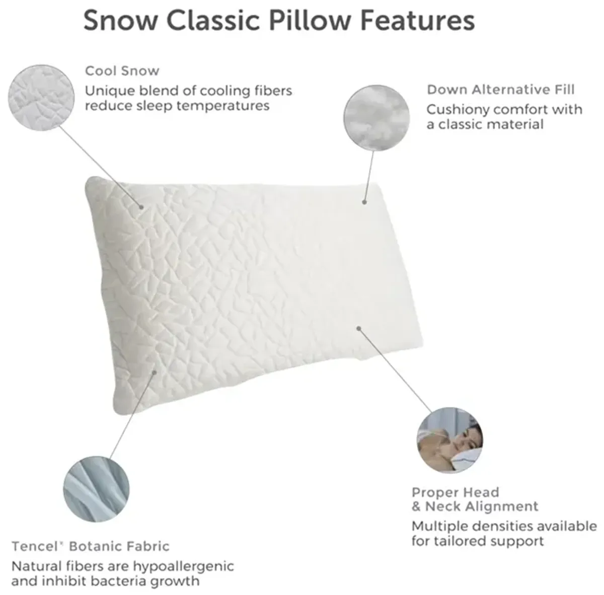 Snow Classic Cool Queen Pillow