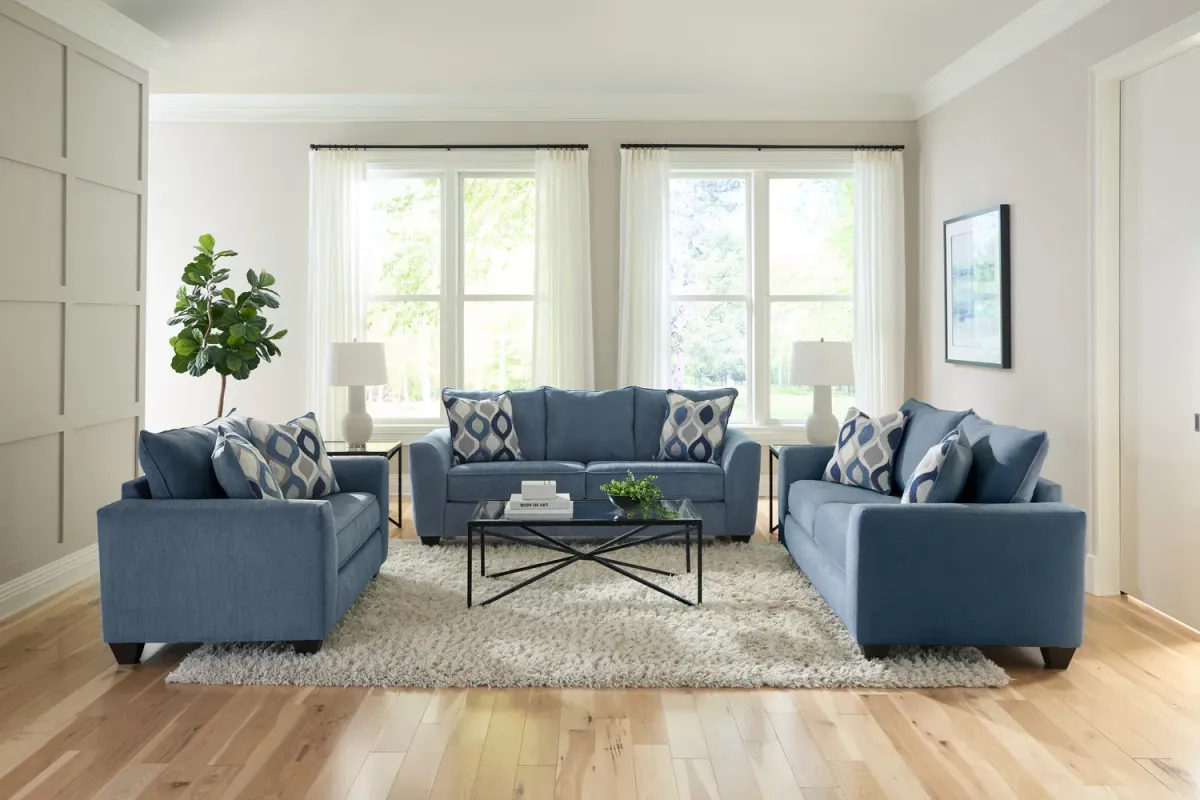 Monroe Loveseat - Blue