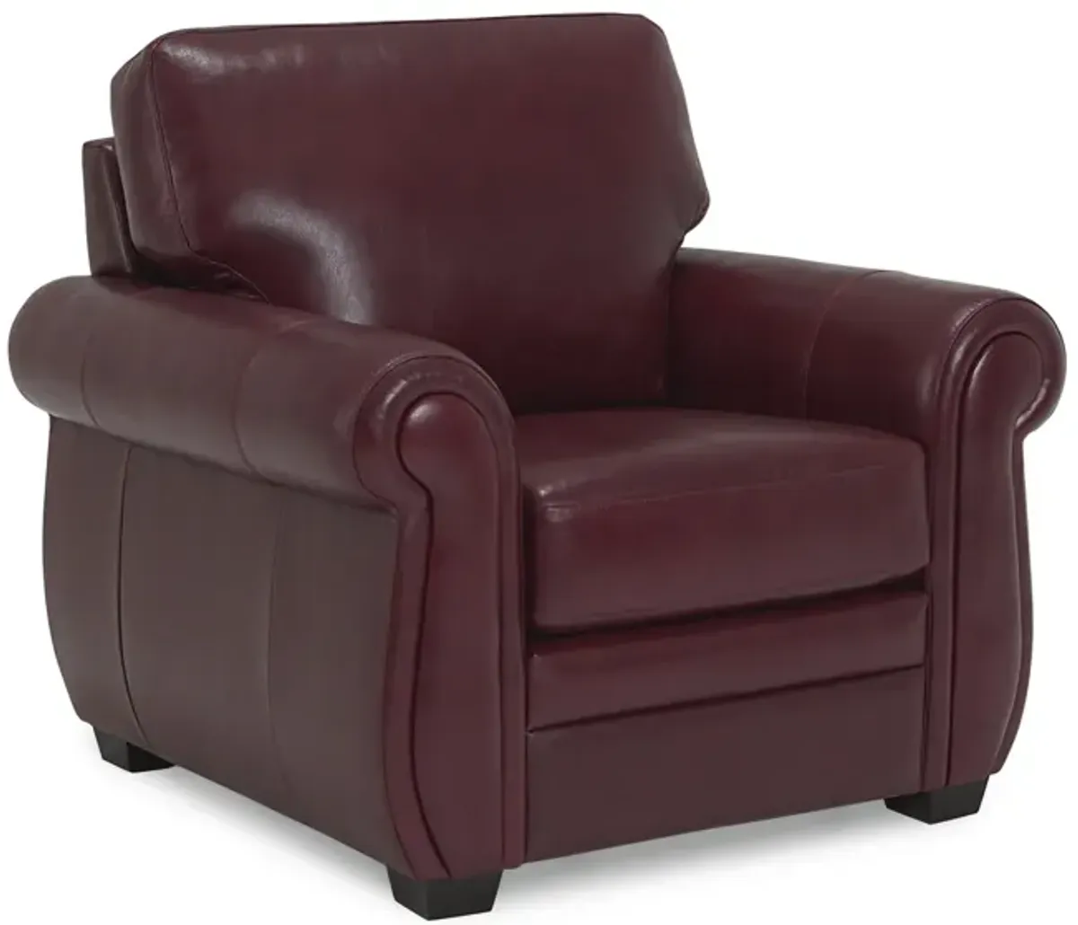 Anza Leather Chair - Garnet