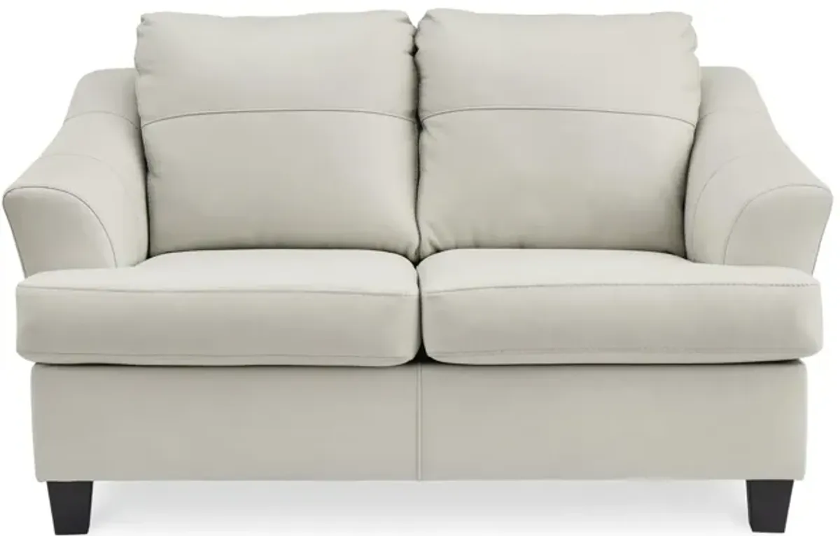 Merida Leather Loveseat - Coconut