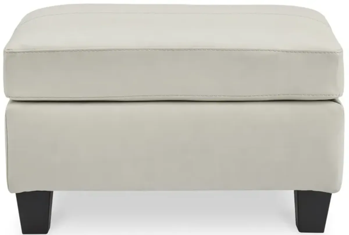 Merida Leather Ottoman - Coconut