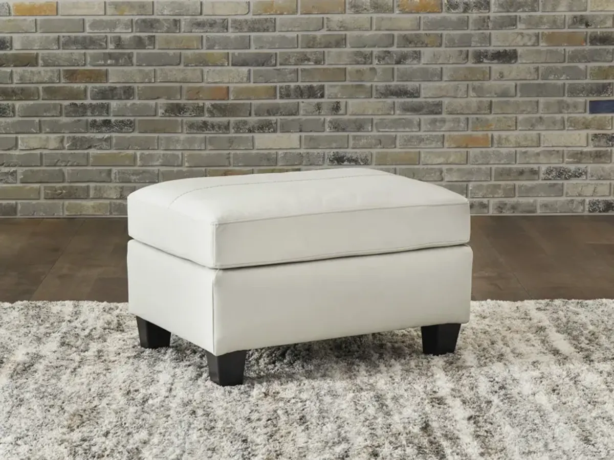 Merida Leather Ottoman - Coconut