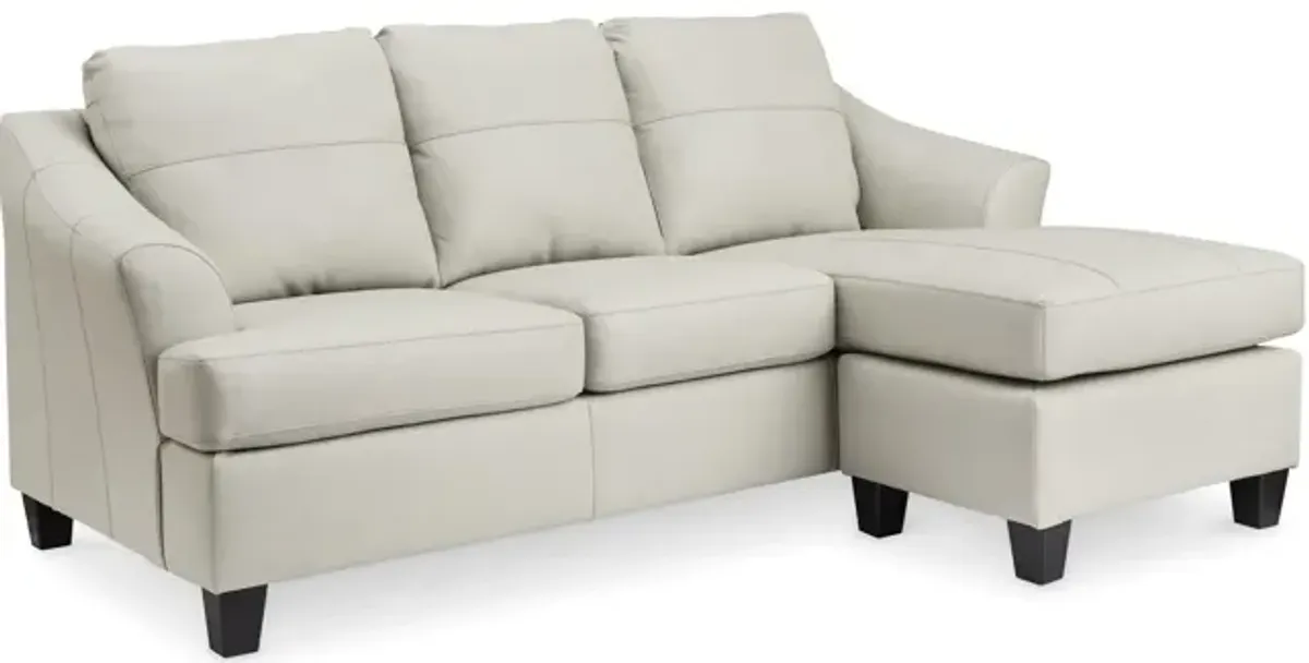 Merida Leather Sofa with Chaise - Coconut