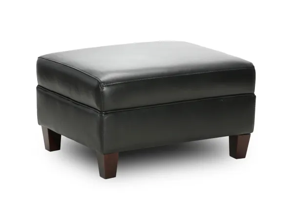 Fairbanks Leather Ottoman