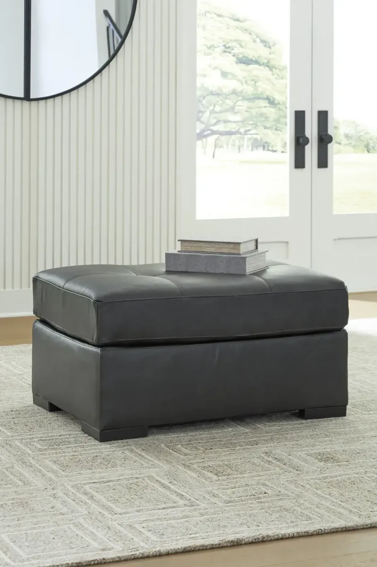 Flynn Leather Ottoman