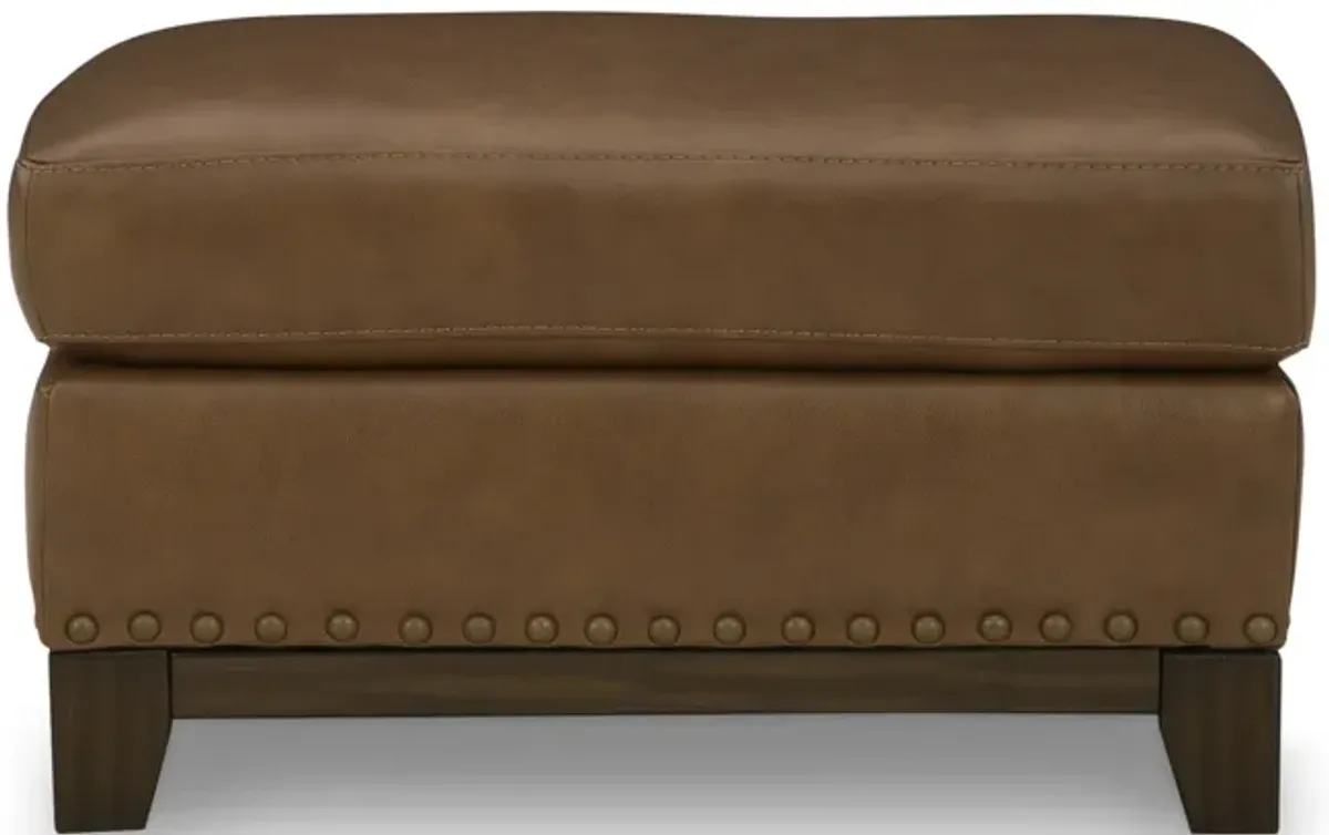 Benedict Leather Ottoman