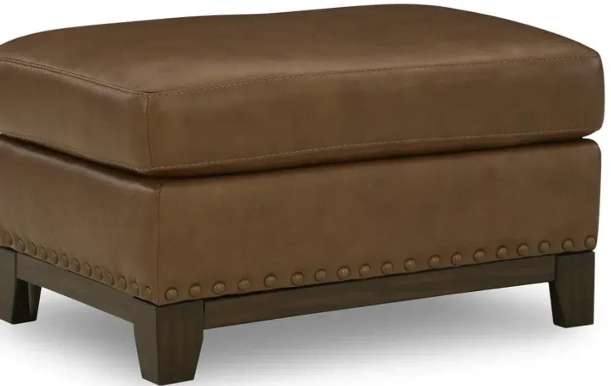 Benedict Leather Ottoman