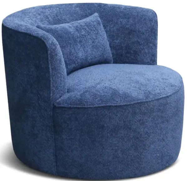 Janette Swivel Glider Chair- Navy