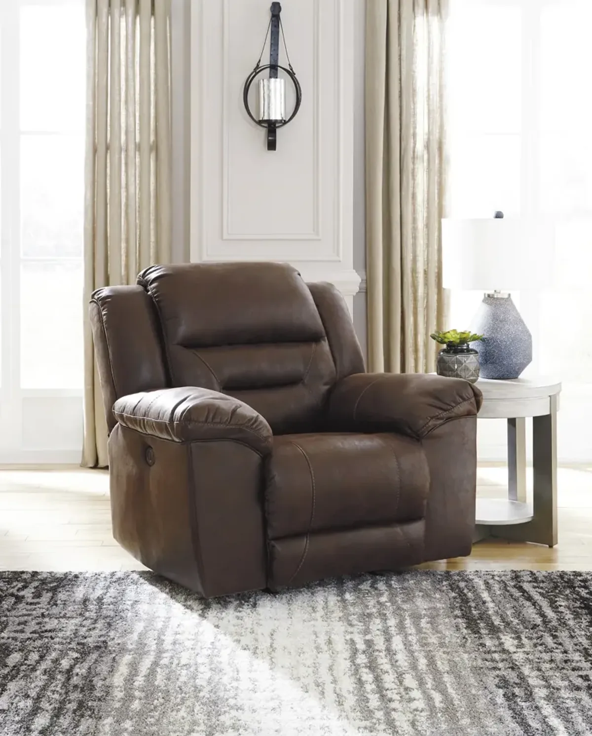 Ramsey Power Rocker Recliner - Chocolate