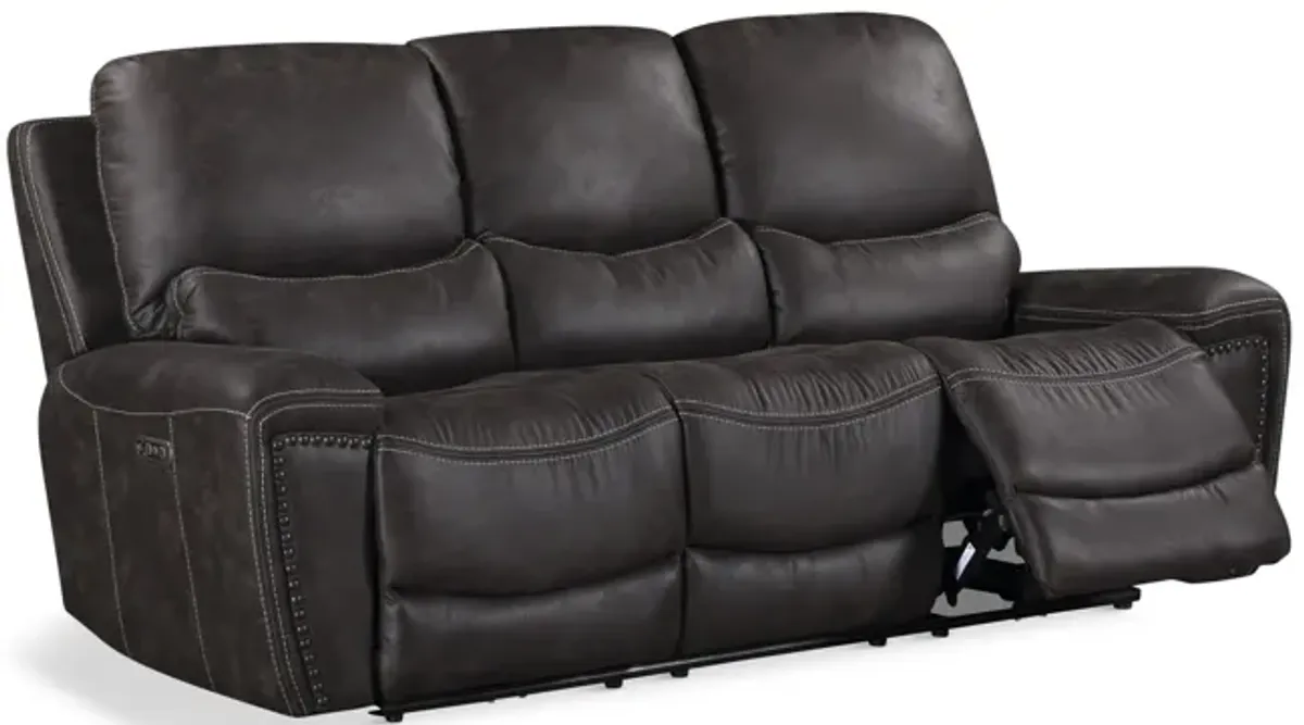 Dakota Power Reclining Sofa - Charcoal