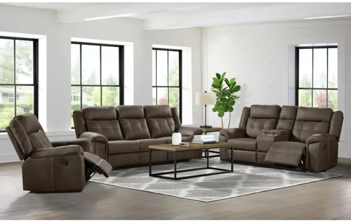 Doran Reclining Sofa - Brown