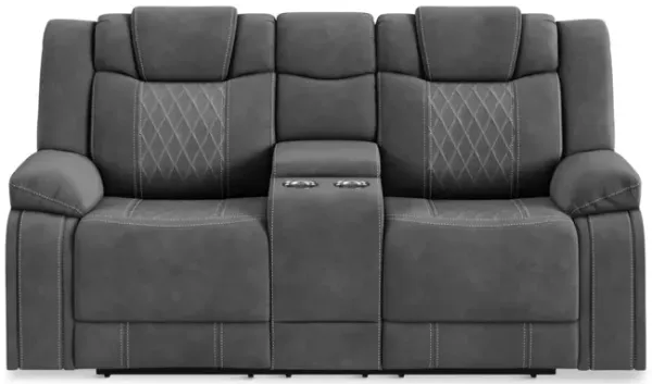 Gully Power Reclining Loveseat With Console