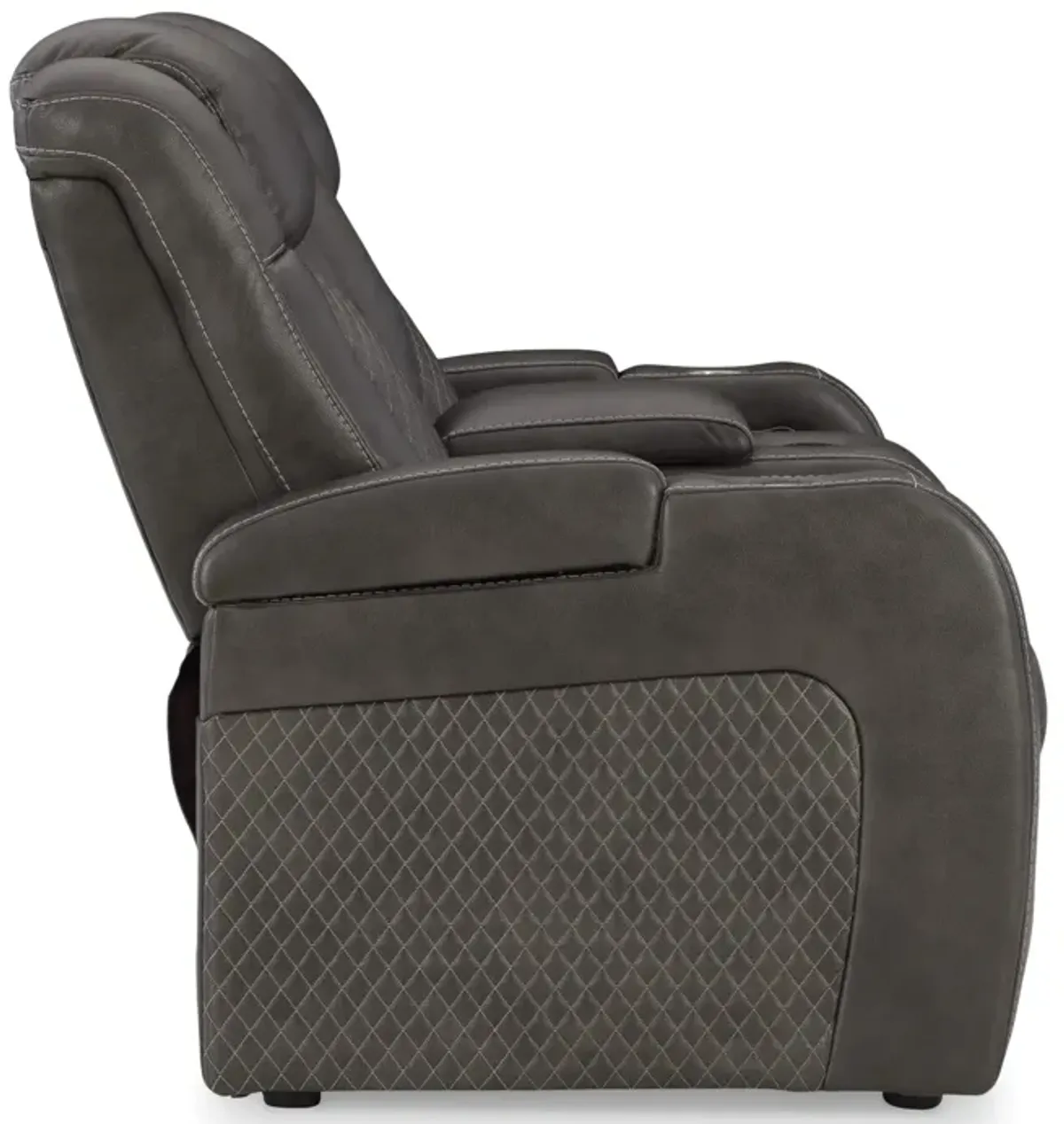 Astro Power Reclining Loveseat with Console - Shadow