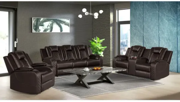 Henry Zero Gravity Power Headrest Reclining Console Loveseat