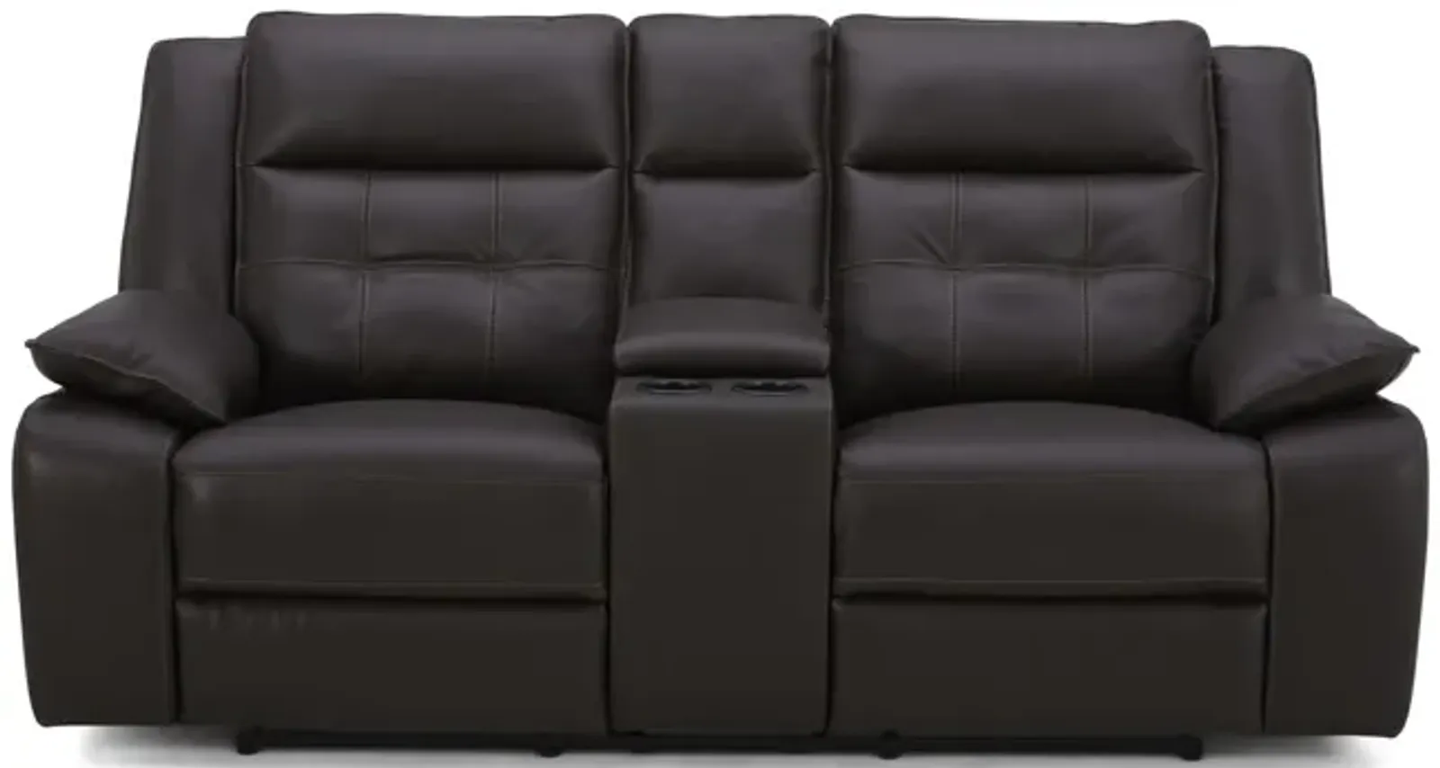 Kelso Leather Power Reclining Loveseat With Console