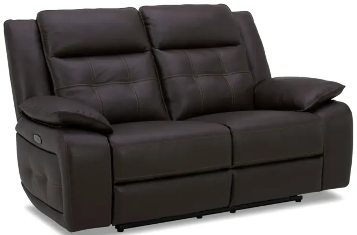 Kelso Leather Power Reclining Loveseat