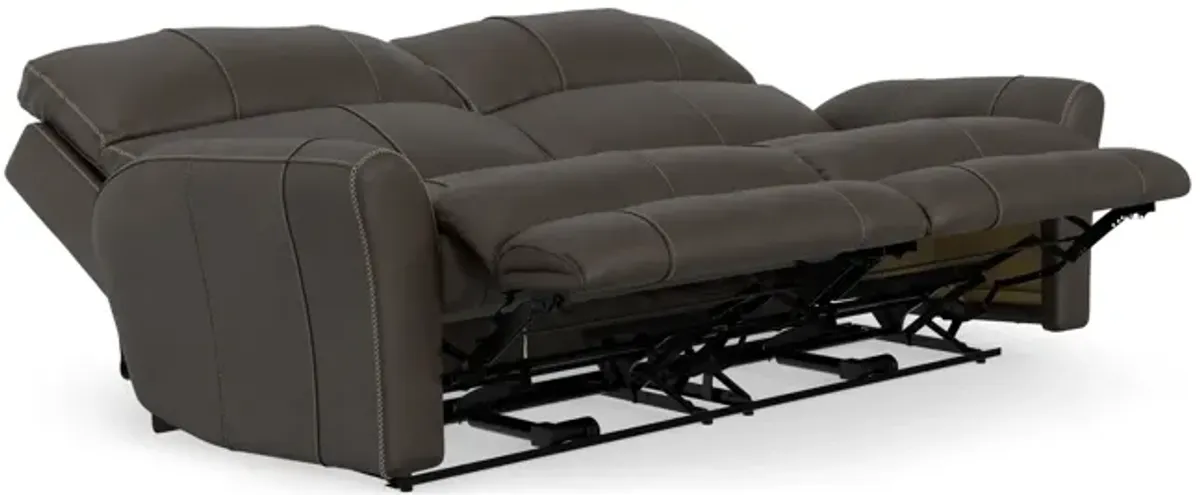 Holmes Leather Power Reclining Sofa - Coffee