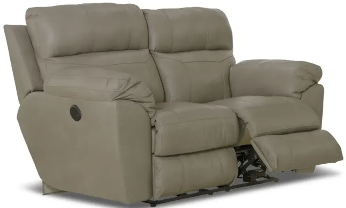 Watson Leather Power Reclining Loveseat - Putty