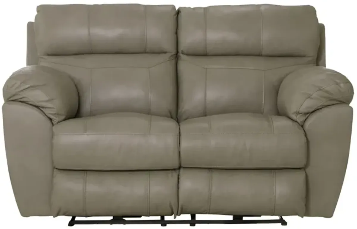 Watson Leather Power Reclining Loveseat - Putty