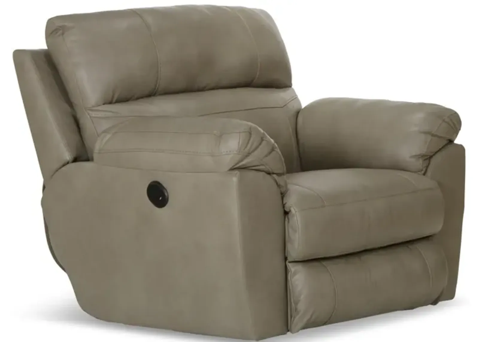 Watson Leather Power Recliner - Putty