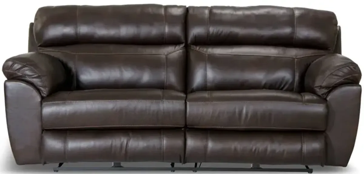 Watson Leather Power Reclining Sofa - Chocolate