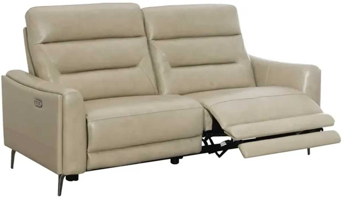 Rosita Power Reclining Sofa - Stone
