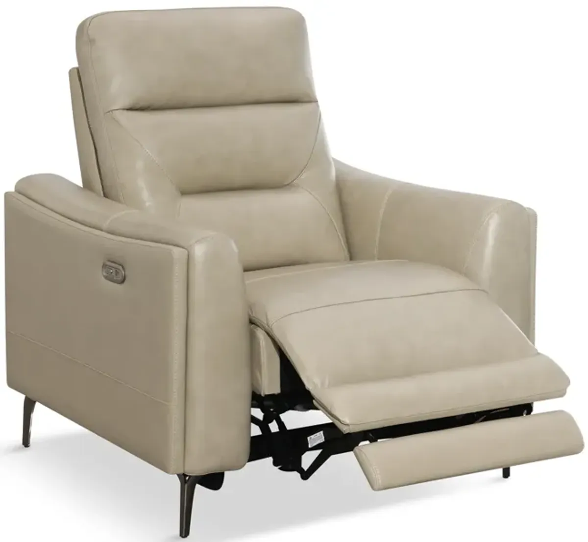 Rosita Leather Power Recliner - Stone