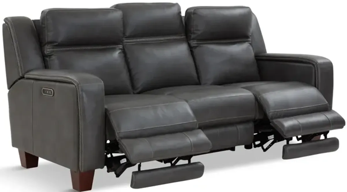 Hershal Leather Power Reclining Sofa