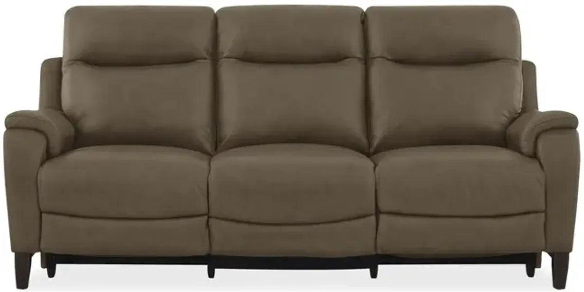 Atlas Leather Power Reclining Sofa - Sand
