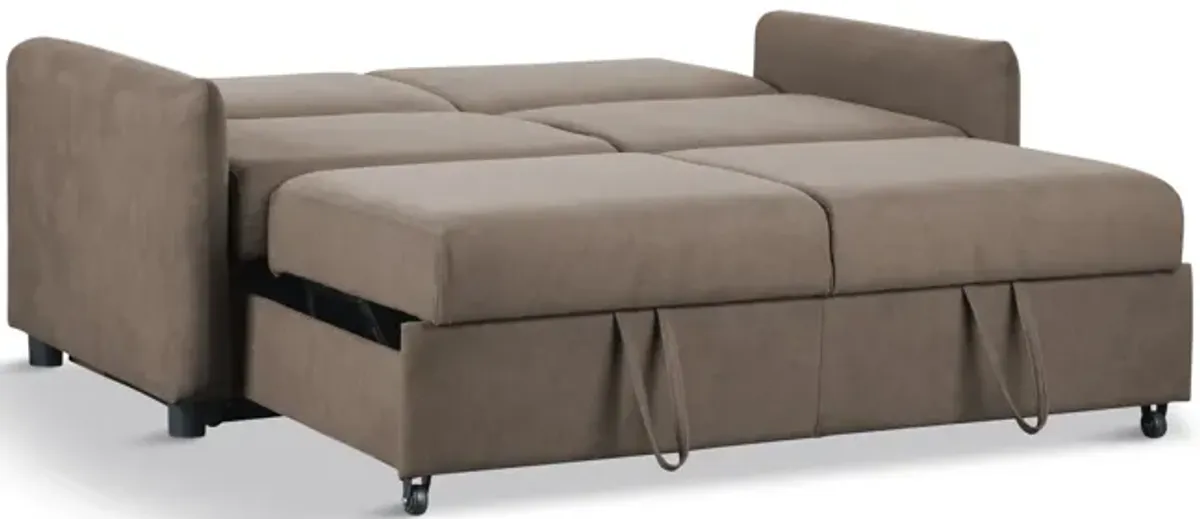 Priscilla Convertible Sleeper Sofa - Chocolate