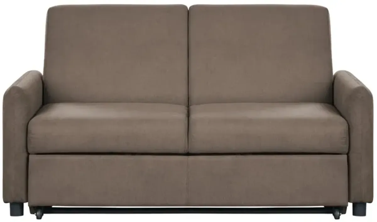 Priscilla Convertible Sleeper Sofa - Chocolate