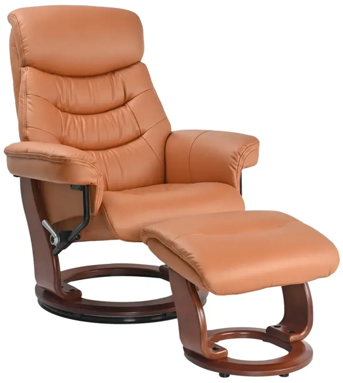 Grover Swivel Recliner And Ottoman - Saddle