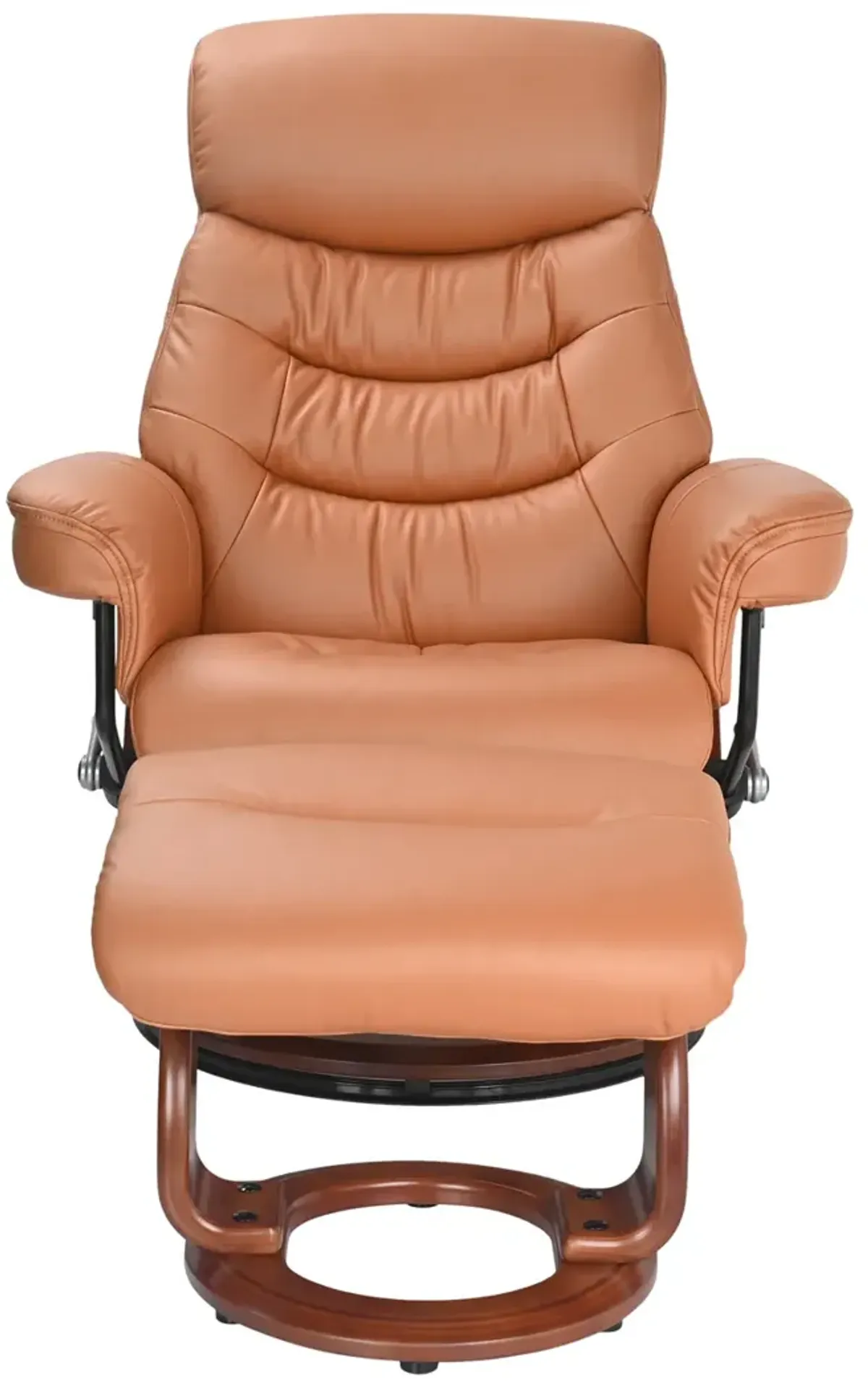 Grover Swivel Recliner And Ottoman - Saddle