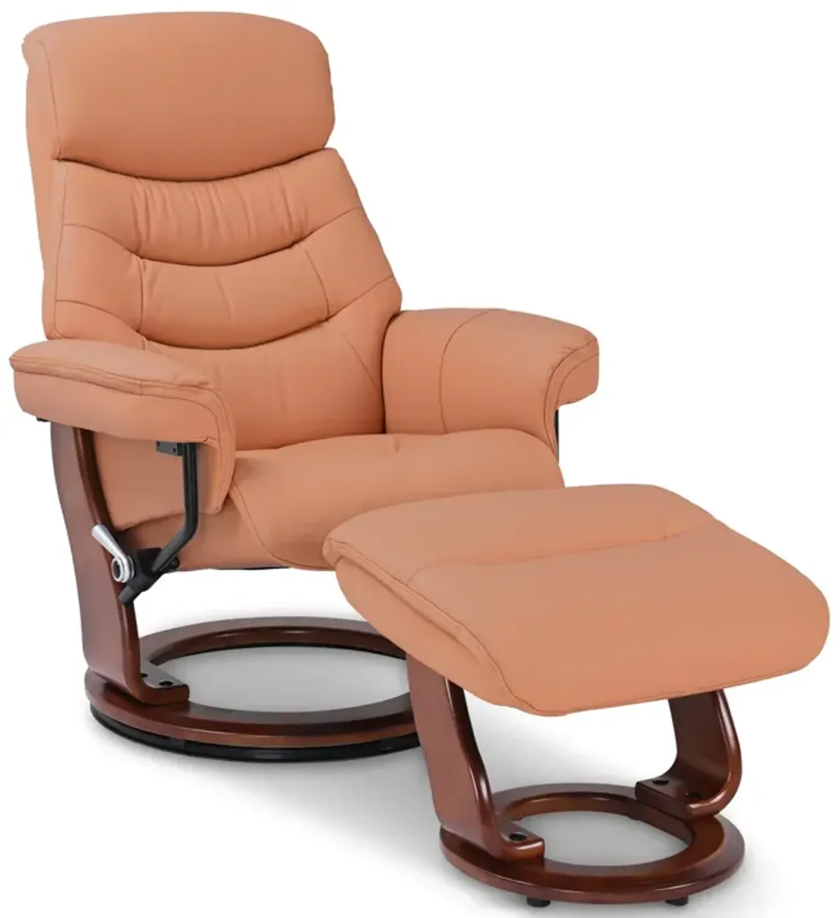 Grover Swivel Recliner And Ottoman - Saddle