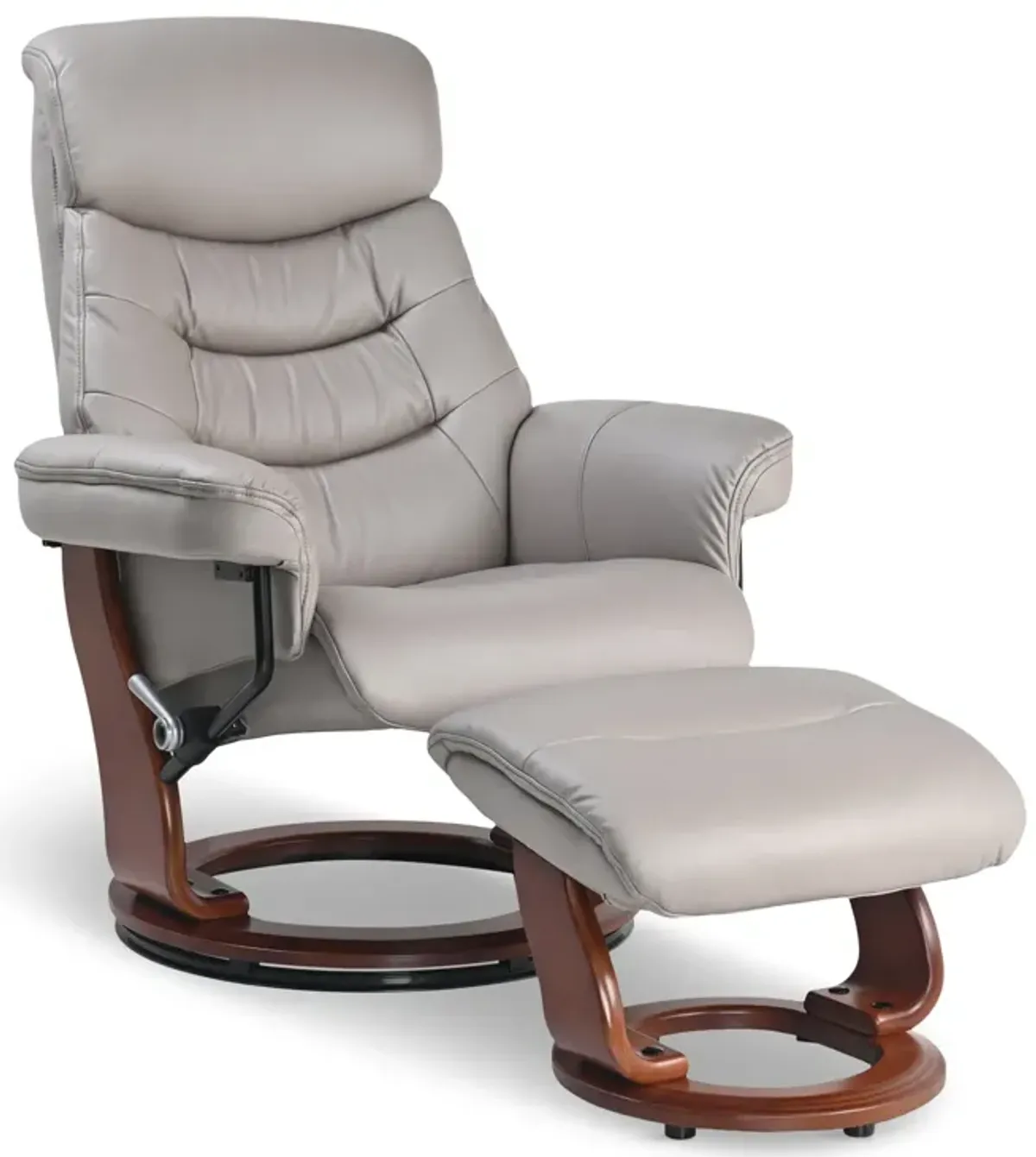 Grover Swivel Recliner And Ottoman - Mushroom