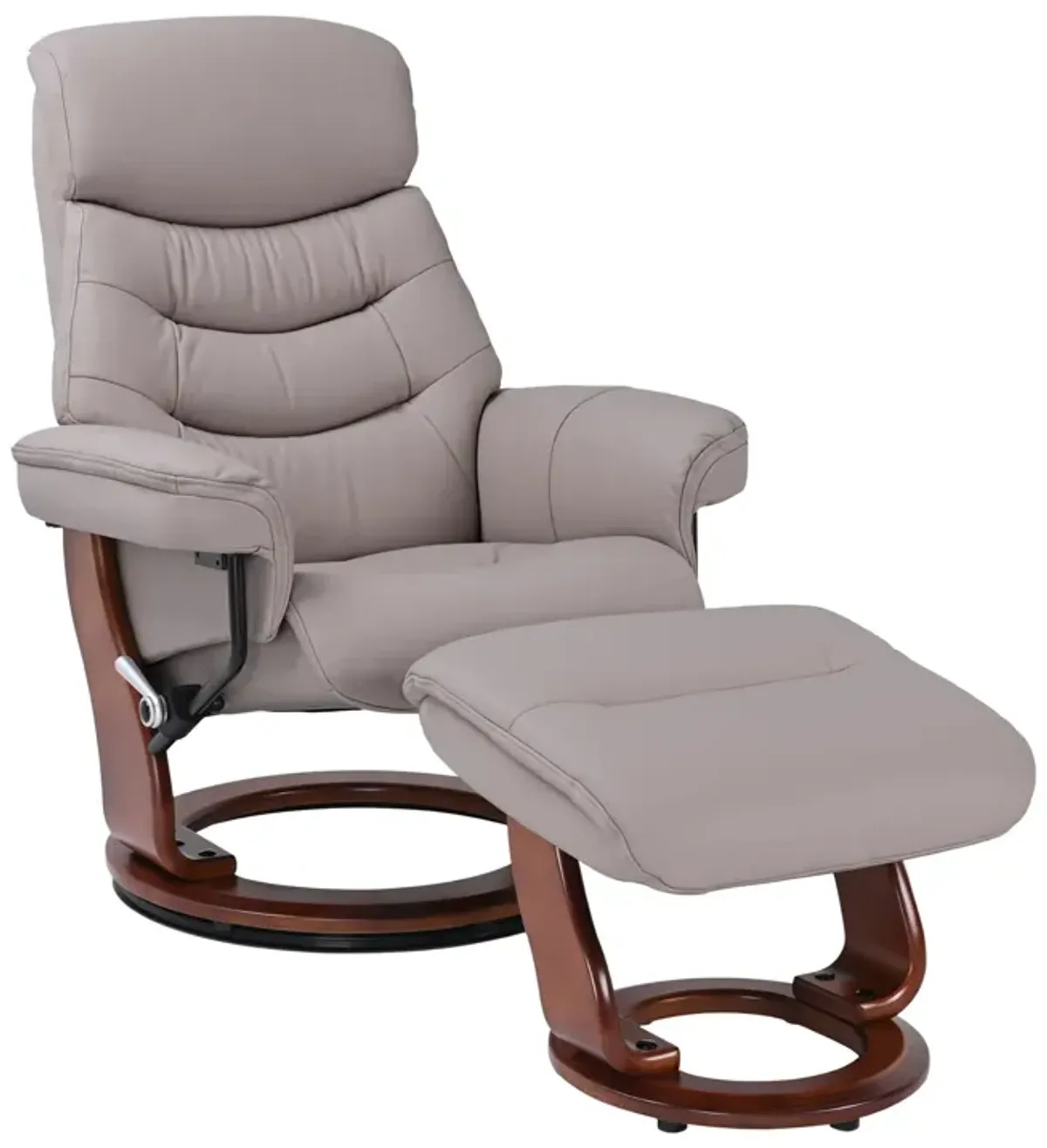 Grover Swivel Recliner And Ottoman - Mushroom