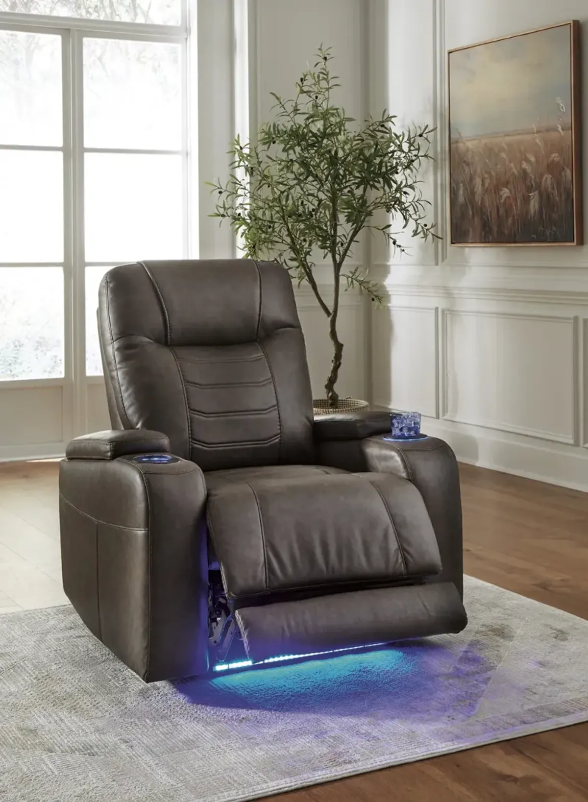 Mayville Power Recliner - Umber